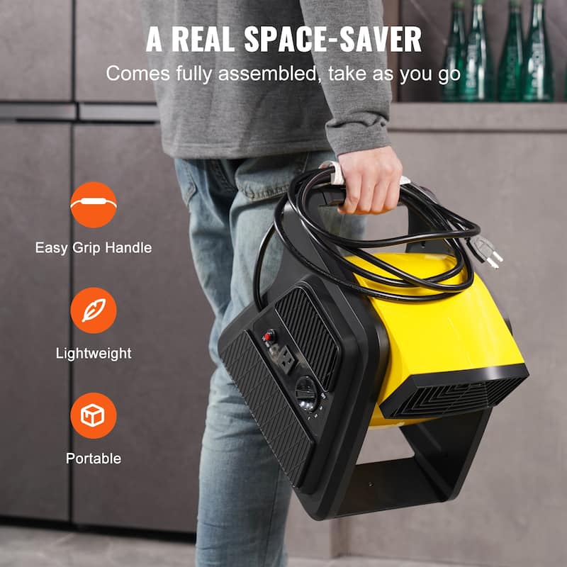 Pivoting Utility Fan Portable Carpet Dryer Fan for Home, Work Shop - 12.8" x 10.2" x 11.4"