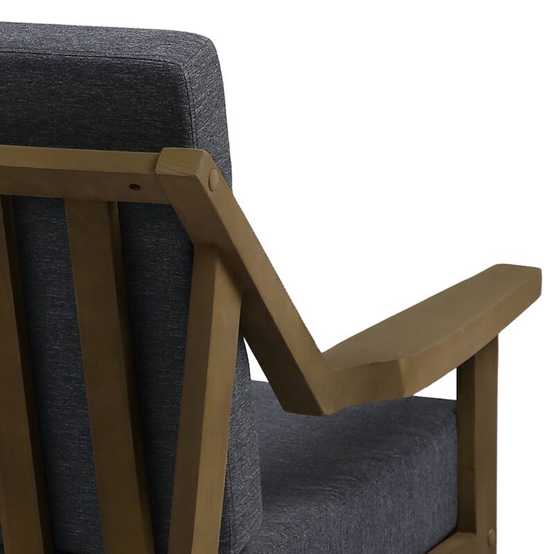 Outdoor Wood Teak Patio 2 Seater Loveseat with Cushion