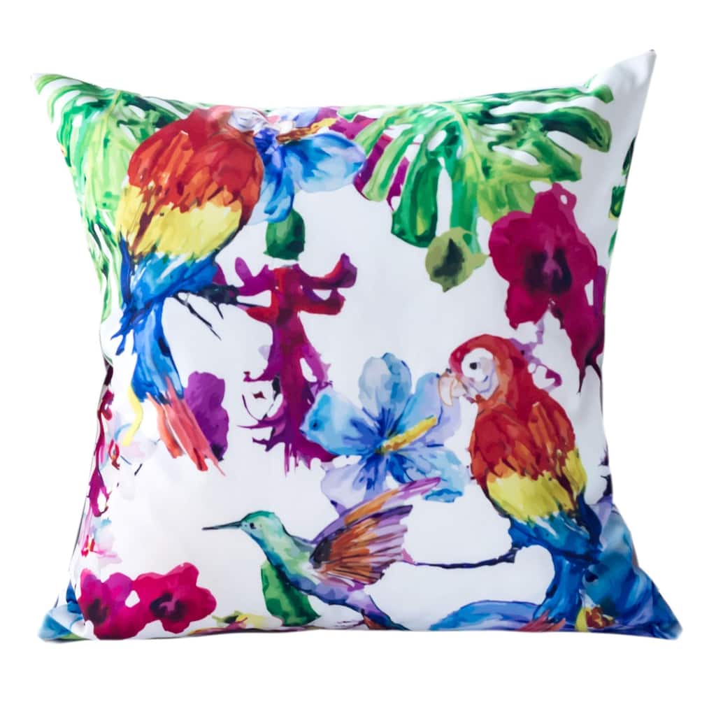 Tropical Parrot - Outdoor & Indoor Set of 2, 18x18 inch