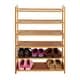 preview thumbnail 3 of 5, 6-Tier Wood Shoe Shelf Storage Organizer Free Standing Shoe Rack Shelves