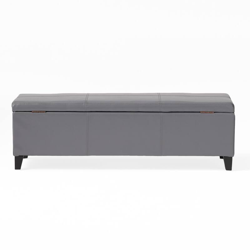 Lucinda Faux Leather Storage Bench by Christopher Knight Home - 51.25" L x 17.50" W x 16.25" H