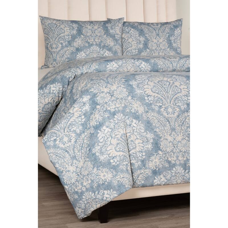 Magnolia Home Fashions Hamilton Denim Duvet cover & shams Set