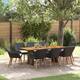 Option Black 8 chair wood top