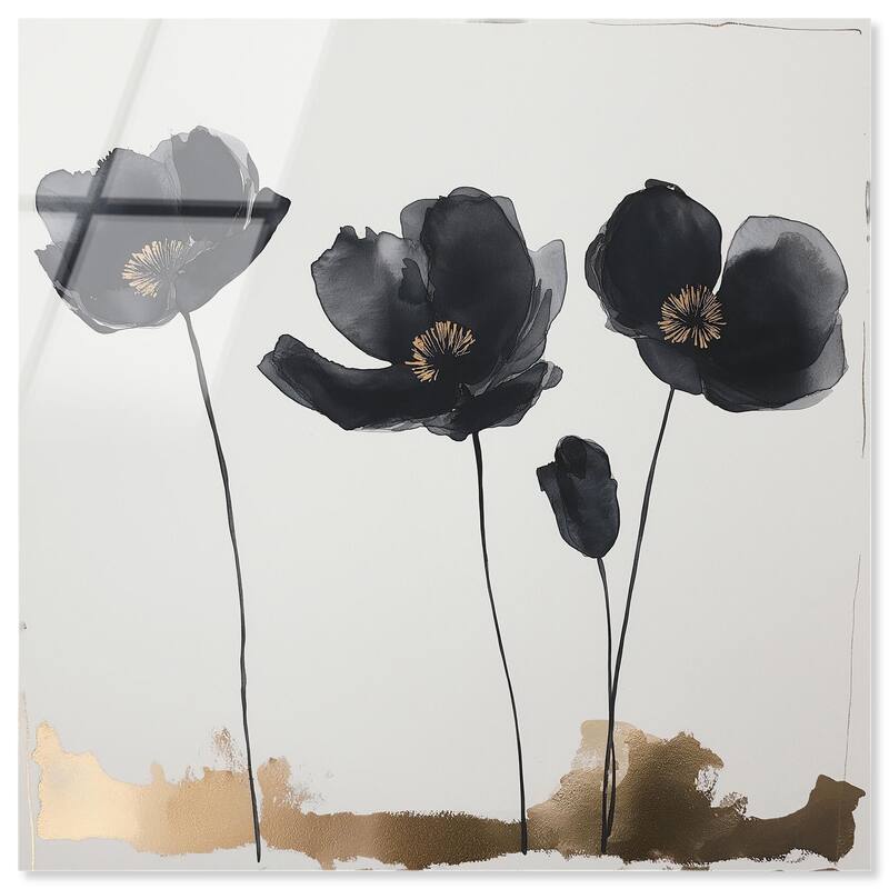 Nocturnal Flowers I Acrylic by Art Remedy, Ready to Hang - 24" x 24"