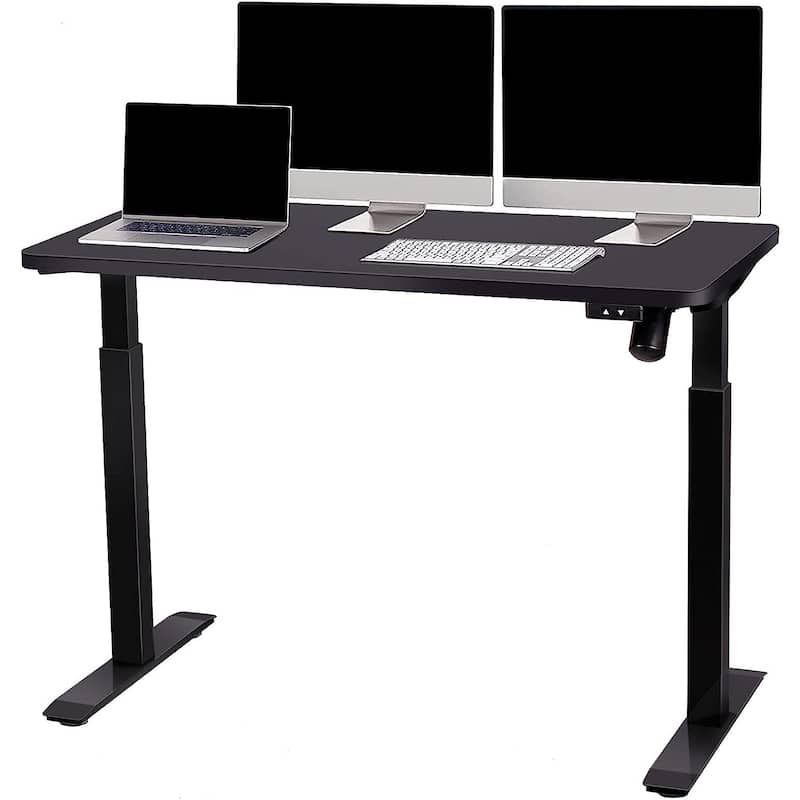 Whole Piece Electric Standing Desk, 48 x 24 Inches Height Adjustable Desk, Sit Stand Desk Home Office Desks - White