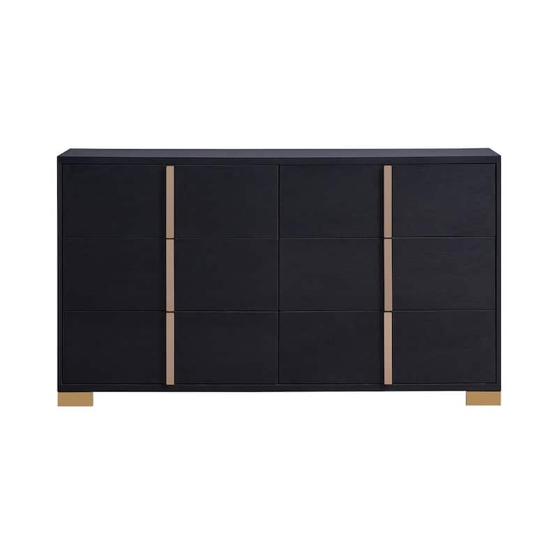 Medici Black 5-piece LED Headboard Panel Bedroom Set