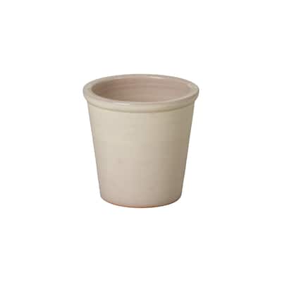 Emissary Pail Planter, Cream 8X8X7"H - 8 x 8"