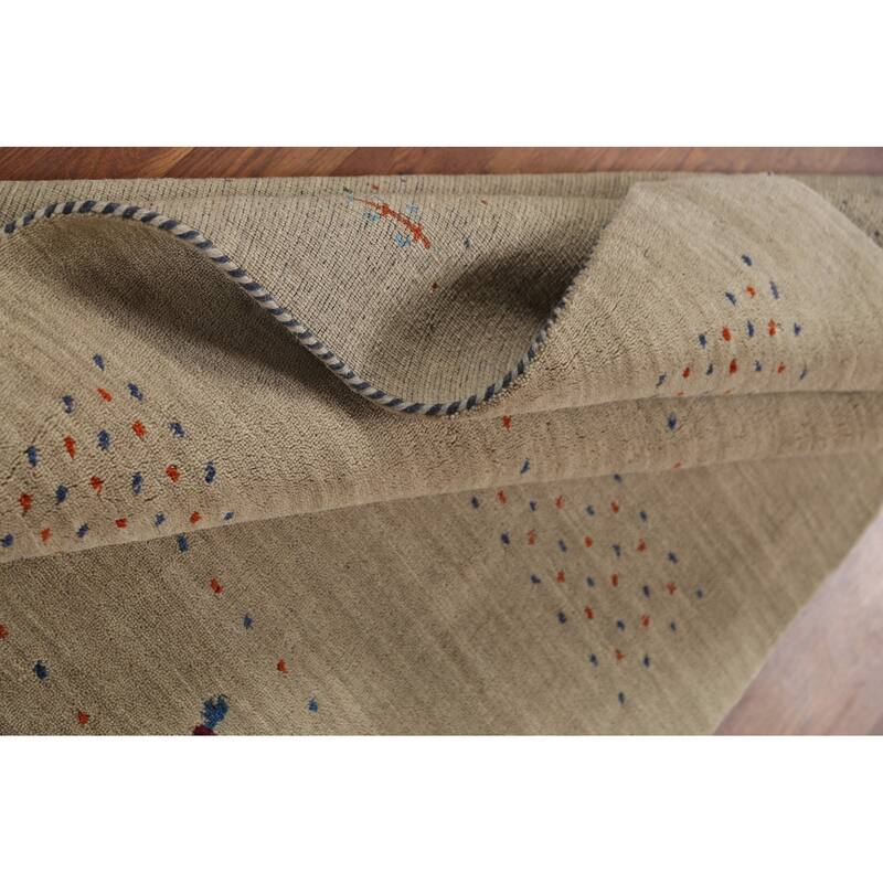 Little Animals Tribal Gabbeh Indian Rug Hand-Knotted Wool Carpet - 3'11"x 5'10"