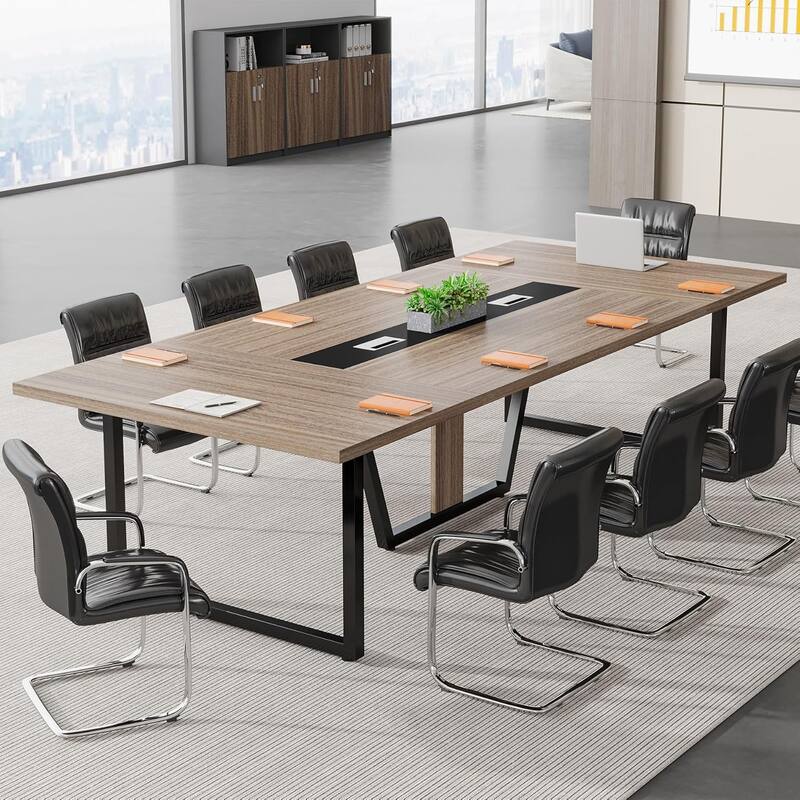 8FT Conference Table, Large Meeting Table for 10 People