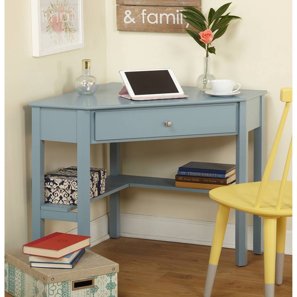 Corner Writing Desk, Antique Blue