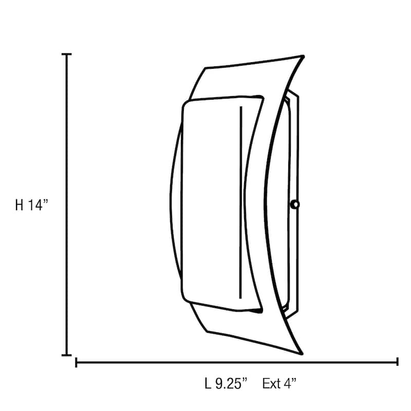 Access Lighting Eclipse - Wet Location LED Wall Fixture - Satin Finish - Opal Glass Diffuser