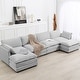 preview thumbnail 32 of 150, Corduroy Sectional Sofa with Removable Ottomans & Ultra-soft Cushions for Living Room & Bedroom