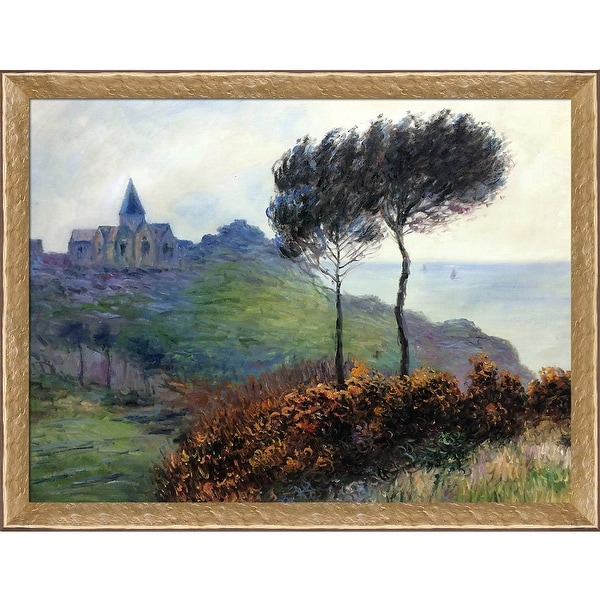 Claude Monet 'The Church at Varengeville, Grey Weather' Hand Painted Oil Reproduction