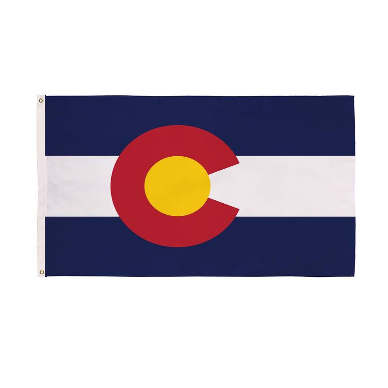 State of Colorado Double Sided Flag w/ 2 Grommets, 3'x5'