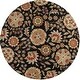 preview thumbnail 27 of 50, Livabliss Athena Transitional Area Rug Black/Red - Round - 6' x 6'