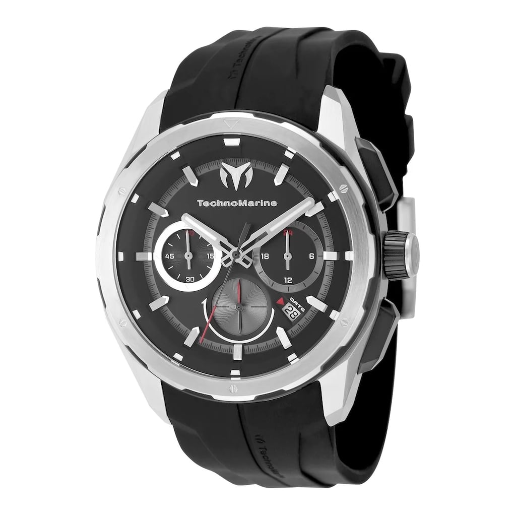 Technomarine Men's TM-318098 OCEAN Quartz Chronograph Black Dial Watch