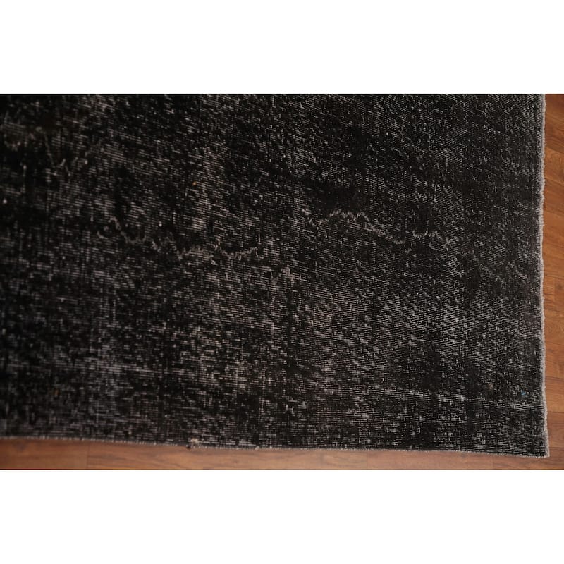 Distressed Anatolian Turkish Antique Hand-Knotted Wool Carpet - 9'5"x 13'2"