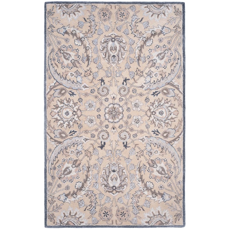 SAFAVIEH Handmade Bella Faith Modern Floral Wool Rug
