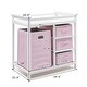 preview thumbnail 10 of 8, Costway Pink Infant Baby Changing Table w/3 Basket Hamper Diaper