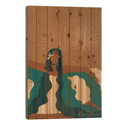 Overflow Print On Wood by Reyna Noriega - Multi-Color