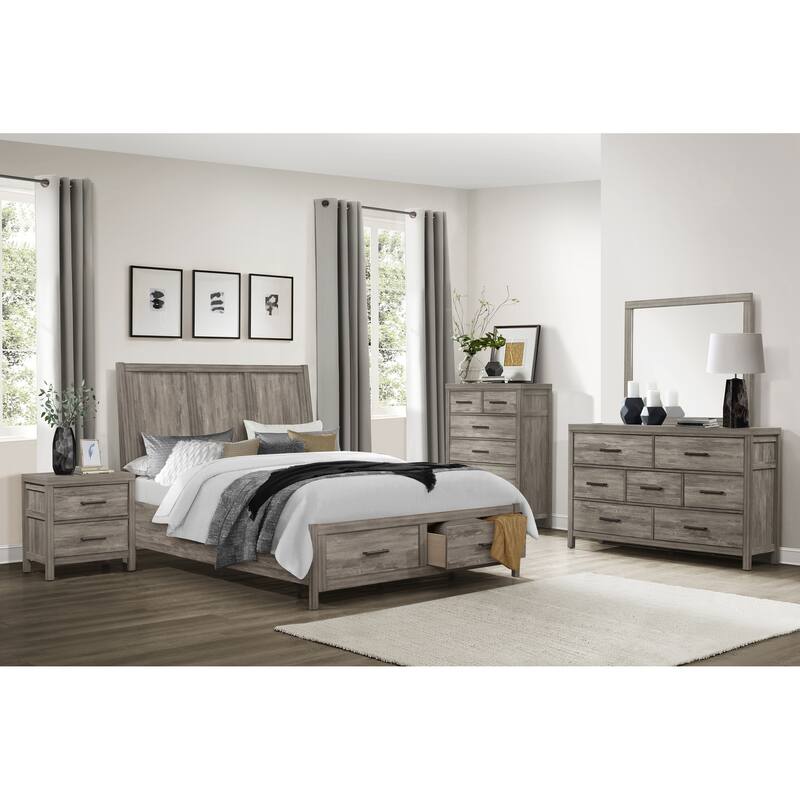 Bedroom Gray Finish Premium Melamine Laminate Wooden Furniture