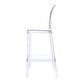 preview thumbnail 10 of 11, Set of 4 Clear 30" Seat Bar Stool Counter Height With Backs Plastic Chairs For Home Restaurant Office