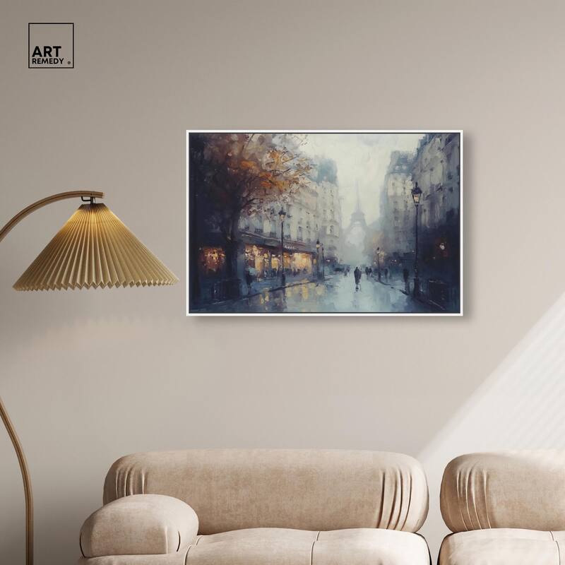 Foggy Paris Canvas by Art Remedy