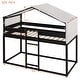 preview thumbnail 9 of 7, Twin over Twin Wood Bunk Bed with Tent, Espresso