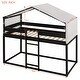 preview thumbnail 8 of 24, Wood Bunk Bed with Tent & Ladder (Espresso)