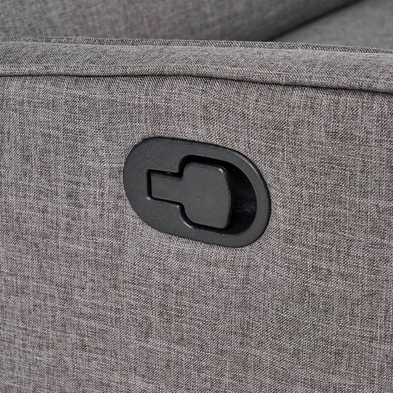 Roomfitters Button-Tufted Upholstered Loveseat with Comfortable Cushions for Living Room or Bedroom, Grey
