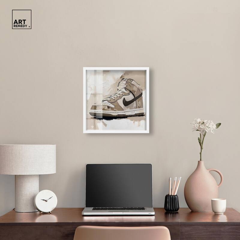 Light Tans Sneaker Shadowbox by Art Remedy
