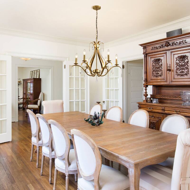 6-Lights Farmhouse French Country Chandelier