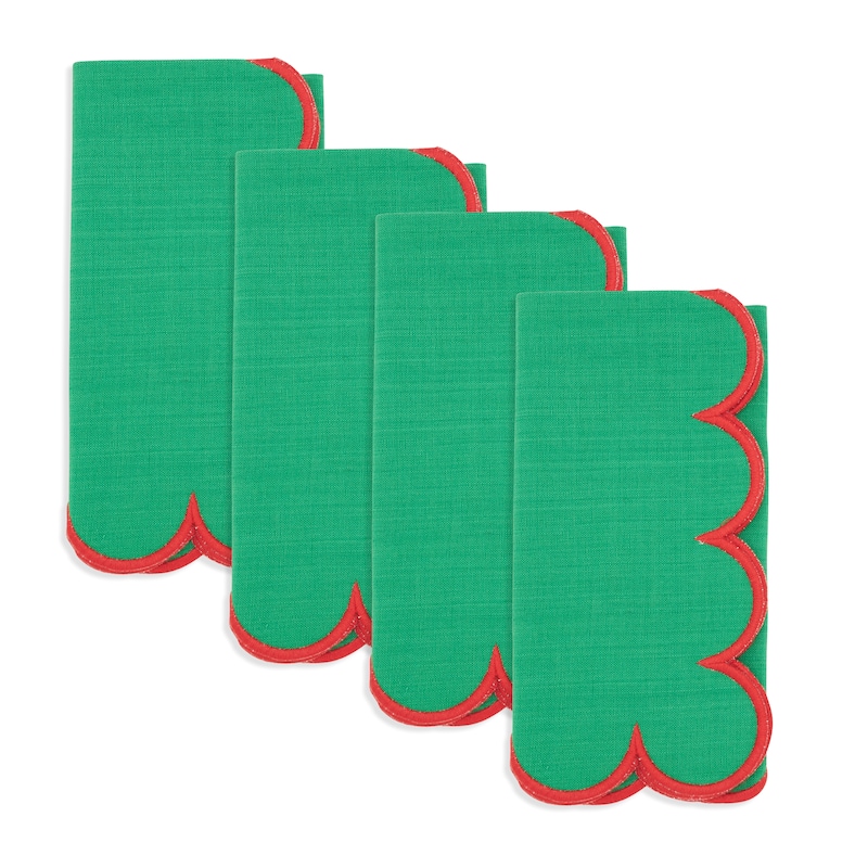 Sweet Edge Scalloped Napkin (Set of 4) - 20"x20"