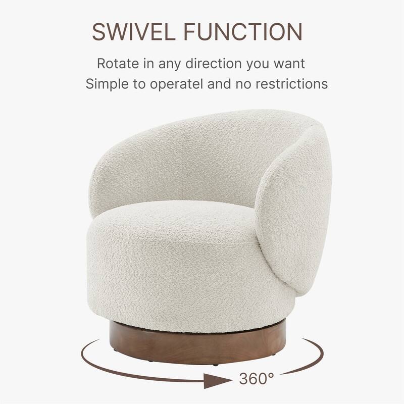 Spruce & Spring Ariel Upholstered Swivel Accent Chair Fabric