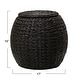 preview thumbnail 32 of 74, Household Essentials Handwoven Barrel Wicker Storage Basket Side Table - 17.0"L x 17.0"W x 19.0"H