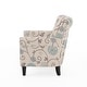 preview thumbnail 7 of 8, Roseville Fabric Floral Club Chair by Christopher Knight Home