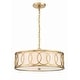 preview thumbnail 2 of 5, Libby Langdon for Crystorama Graham 6 Light Antique Gold Chandelier - 18"W x 8"H