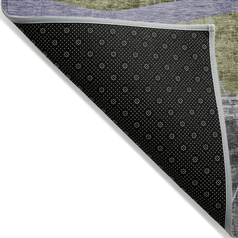 Machine Washable Indoor/ Outdoor Chantille Contemporary Abstract Rug