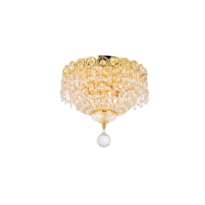 Fleur Illumination 3 light Gold Flush Mount