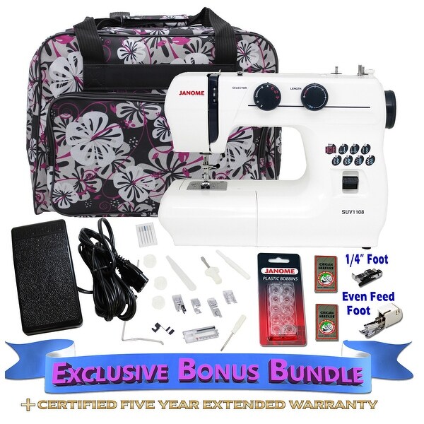 Janome SUV1108 Sewing Machine with Bonus Bundle