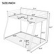 preview thumbnail 15 of 20, Metal Twin over Full Floor Bunk Bed,Built-In Sloping Ladder,Industrial Modern Style