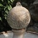 preview thumbnail 5 of 5, Hillsby Ivory Ceramic Tiered Fountain with Light - 22" x 38"