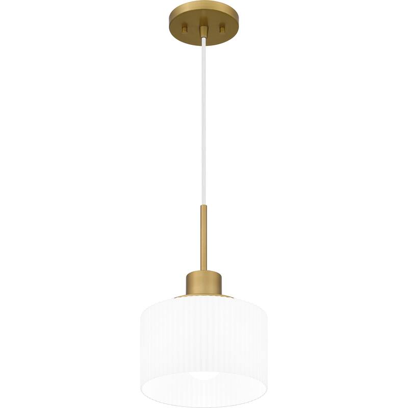 Callahan 1-Light Aged Brass Mini Pendant Light