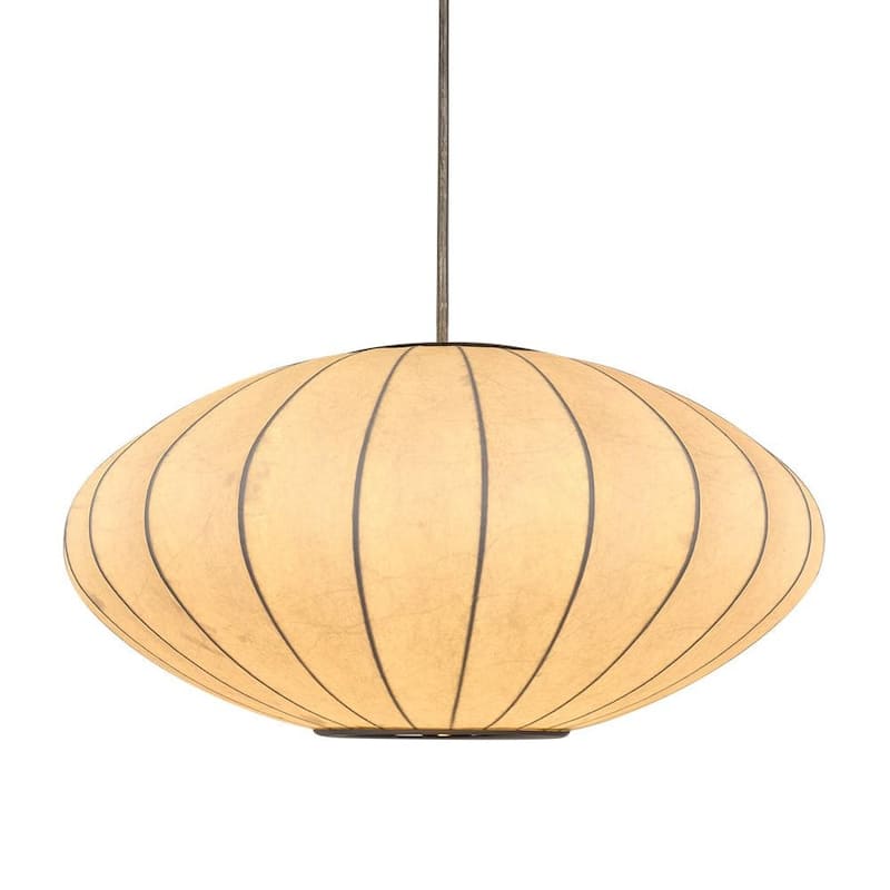 Modern Elegant 1-Light White Silk Pendant Light