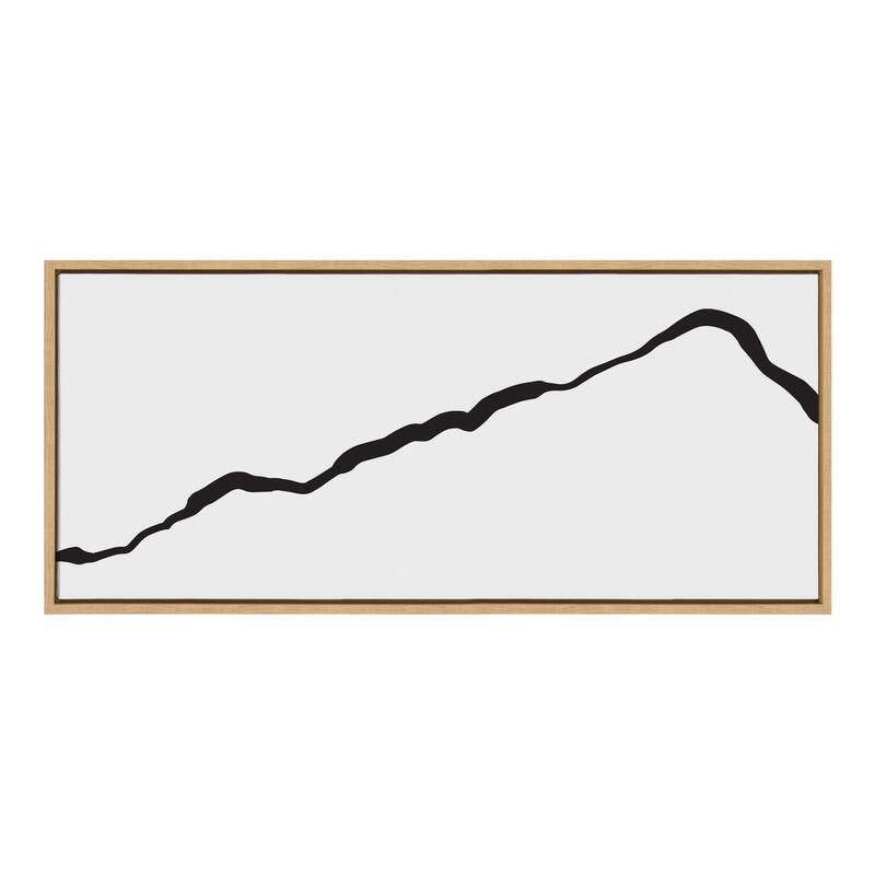 Kate and Laurel Sylvie Elevated Abstract Minimalist Mountain Landscape Framed Canvas by The Creative Bunch Studio
