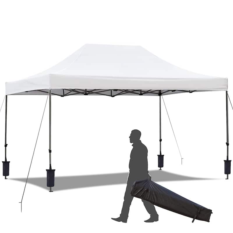 Erommy Canopy Tent, Commercial Instant Canopy Heavy Duty with Roller Bag, Sand Bags, Wind Ropes & Ground Nails, Outdoor Canopies