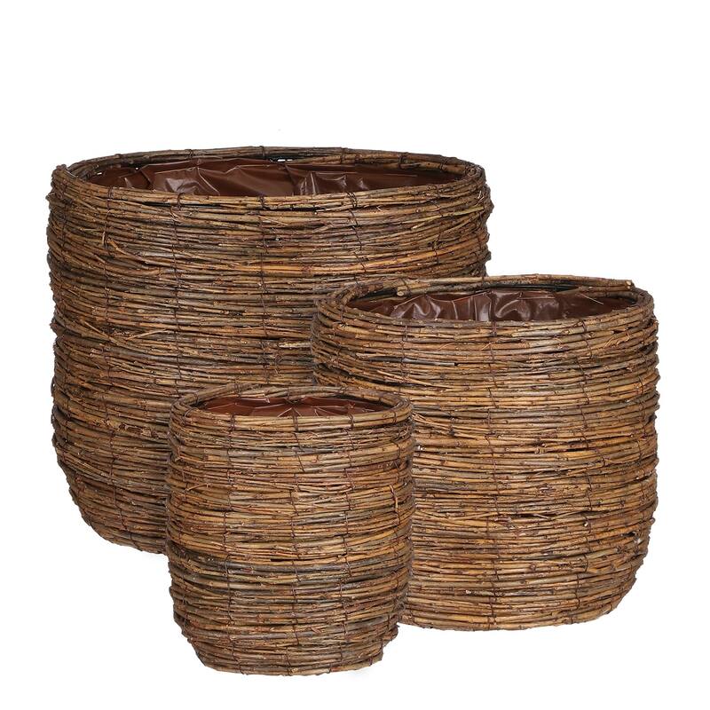 Set of 3 Cargo Pots - ST - Brown