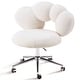 preview thumbnail 18 of 22, Armless Desk Chair Makeup Vanity Chair with Wheels and Adjustable Height Office Chair Criss Cross Cross-Legged Chair