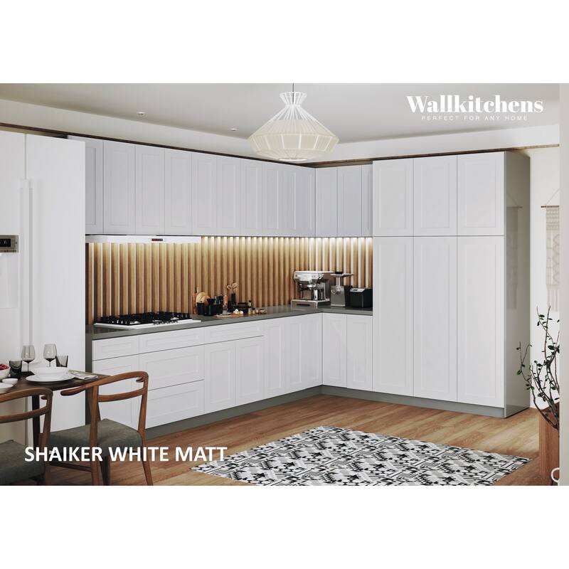 Kitchen Timeless Collection White Matte Color Base Size 12Ft Wide - 144x102