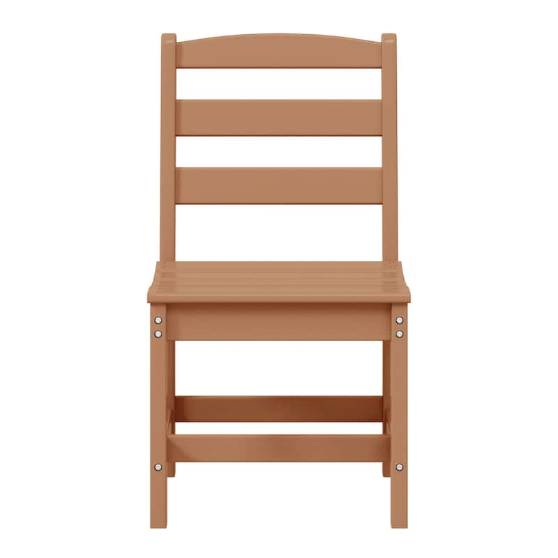 Polytrends Shoreside 6-Piece Side Chair Dining Set With Bench